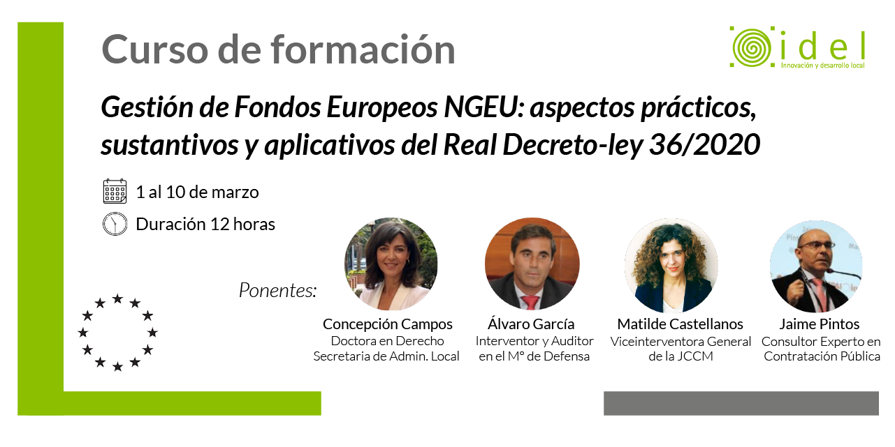 Curso Gestión de Fondos Europeos Next Generation EU & RDL 36/2020